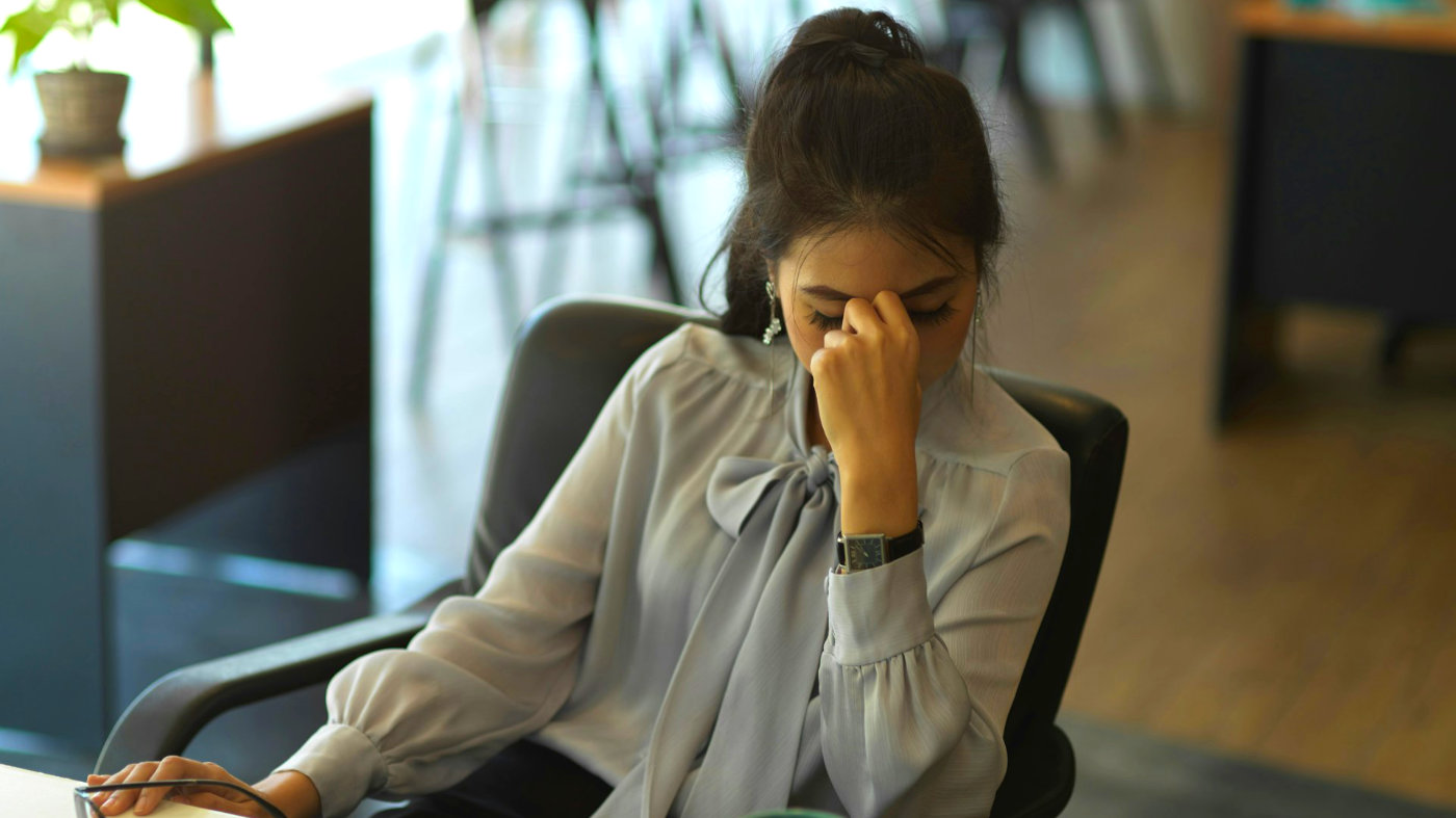 Woman having a bad day